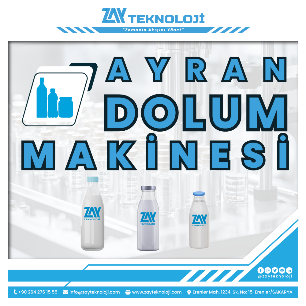 Ayran dolum makinesi ile dolum yapılan şişeler