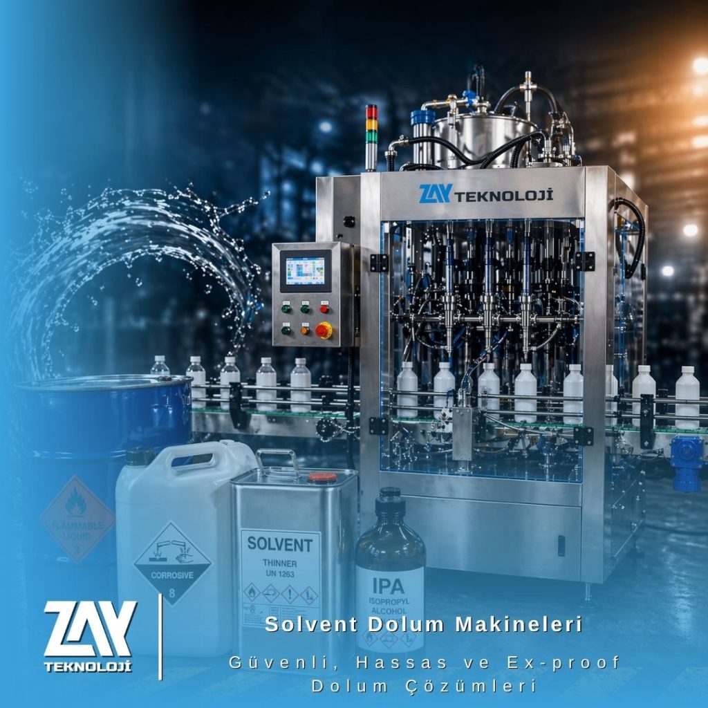 Solvent dolum makineleri ile Ex-proof güvenli ve hassas endüstriyel dolum çözümü
