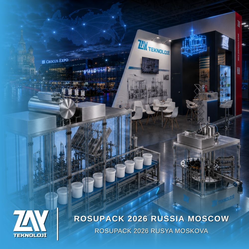 ZAY Teknoloji RosUpack 2026 Moskova fuarında dolum makinelerini sergiliyor